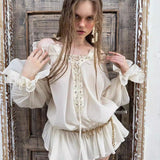 Spend Three Three Of The Same Vietnamese Niche DATT Lazy Blouse High-Waist Shorts Fashion Temperament Suit 68HZ