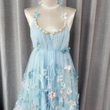 Spring And Summer 2025 New Dream Super Fairy Three-Dimensional Flower Skirt Women Hanging Dress Floral Dress Morning Robe Holiday Dress 68HZ