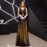 Lein Evening Dress Women In The Spring Of 2025 New Gradient Thin Car Model Long Show Show Performance Dress 68HZ