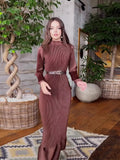 Middle Eastern Muslims 2025 Autumn New Folding Dress Retro A Dress 68HZ