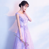 Evening Dress Women 2025 New Purple Banquet Temperament Dress Female Dress Host Choral Performance Dress 68HZ