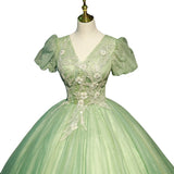 Evening Dress Mori Is A Green Vocal Piano Art Exam Solo Performance Of The Puffy Skirt Host Dress Adult Ceremony 68HZ