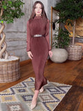 Middle Eastern Muslims 2025 Autumn New Folding Dress Retro A Dress 68HZ