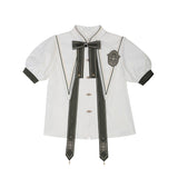 Original Mysterious Magic Chinese Style Improve The Chinese Element Of Women's Short-Sleeved Top Dress Dress Set 9065 68HZ