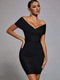 Summer New Women's Dress Solid Color Collared And Hips With Evening Dress 68HZ