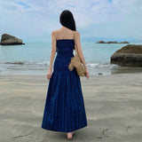 2024 Summer New Small Design Smeared Breast Dress High-End Dress Dress Holiday Beach Dress 68HZ