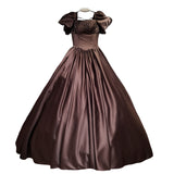 Red Dingy Evening Dress Body Solo Student Art Test Vocal Folk Song Performance Dress Host Dress Fluffy Skirt Woman 68HZ