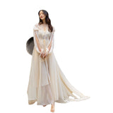 Bohemia Seaside Holiday Dress Long Sleeves Sun-Drag Long Skirts Outside Wearing Shirt Beach Dress Morning Robes 68HZ