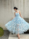 Spring And Summer 2025 New Dream Super Fairy Three-Dimensional Flower Skirt Women Hanging Dress Floral Dress Morning Robe Holiday Dress 68HZ