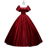 Red Dingy Evening Dress Body Solo Student Art Test Vocal Folk Song Performance Dress Host Dress Fluffy Skirt Woman 68HZ