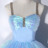 Fairy Evening Dress Blue At The Fugitive Princess Birthday Party Voice Art Test For Adult Mermaid Puff Dress Dress 68HZ