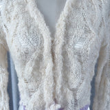 /2024 Early Autumn New Design Purple Knitted V-Neck Sweater Cardigan 68HZ