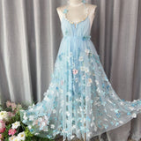 Spring And Summer 2025 New Dream Super Fairy Three-Dimensional Flower Skirt Women Hanging Dress Floral Dress Morning Robe Holiday Dress 68HZ