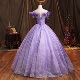 Beautiful Solo Performance Suit 2025 New One-Word Shoulder Vocal Art Canopy Skirt Presided Over Purple Evening Dress Girl Spring 68HZ