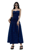 2024 Summer New Small Design Smeared Breast Dress High-End Dress Dress Holiday Beach Dress 68HZ