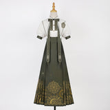 Original Mysterious Magic Chinese Style Improve The Chinese Element Of Women's Short-Sleeved Top Dress Dress Set 9065 68HZ