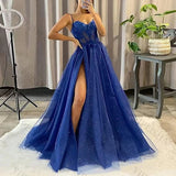 Suspension Evening Dress New Birthday Feast Little Sister Party Evening Dress High Waist Skinny Side Opening Dress 68HZ