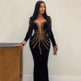 Fashion Heavy Industry Hot Diamond Body Banded Dress Party Dinner Dress Dress 68HZ