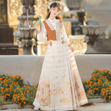Original Goldfish Fireworks Chinese Wind Improvement Han Elements Women's Blouse Vest Skirt 8888 68HZ