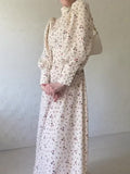 2025 Spring Gentle Wind Loose With Broken Flower Dress Monsoon Long Sleeve Long Dress 68HZ