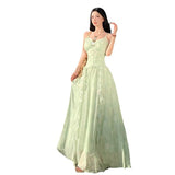 French Holiday Wind And Flowers Hanging Dress Fairy Summer Dress Design Super Fairy Temperament Long Dress 68HZ