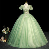 Evening Dress Mori Is A Green Vocal Piano Art Exam Solo Performance Of The Puffy Skirt Host Dress Adult Ceremony 68HZ