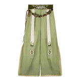 Original Design Yuehua Tour Chinese Style Improvement Chinese Elements Of The New Chinese Style Women's Short-Sleeved Blouse Trousers Set 9086 68HZ