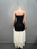 New Black And White Bumpy Brae With Dressing Temperament Dinner High-End Light Evening Dress 68HZ