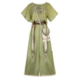 Original Design Yuehua Tour Chinese Style Improvement Chinese Elements Of The New Chinese Style Women's Short-Sleeved Blouse Trousers Set 9086 68HZ