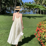 Sanya Seaside Holiday Dress Women's New Sexy Dew In The Summer With Thin Slings Long Skirts 68HZ
