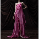 /2024 New Lotus Leaf Side Collar Hanging Neck-Loan Dress Seaside Holiday Atmosphere Dress 68HZ