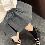 / Fashion Bow Flower Crotch Short Skirt College Style Skirts 2024 New Model 68HZ