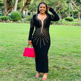 Fashion Heavy Industry Hot Diamond Body Banded Dress Party Dinner Dress Dress 68HZ