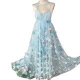 Spring And Summer 2025 New Dream Super Fairy Three-Dimensional Flower Skirt Women Hanging Dress Floral Dress Morning Robe Holiday Dress 68HZ