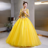 Color Yarn 2025 New Student Vocal Host Performance Solo Art Exam Costumes Peng Peng Peng Skirt Long Evening Dress Woman 68HZ
