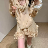 // 2025 Vintage Chiffon Lace Skirt Suit 68HZ