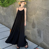 Sanya Seaside Holiday Dress Women's New Sexy Dew In The Summer With Thin Slings Long Skirts 68HZ