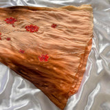 Orange Yellow fashion halter floral beading long elegant chiffon ball gown evening dress HZ1023