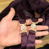 Dark Purple Vintage Fashion Stunning Elegant Sophisticated Long Satin Formal Prom Dress Evening Gown Birthday Party Dress Prom Dress Graduation Gown HZ1023