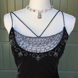 Vintage Black Velvet Gorgeous Exquisite Beading Elegant Spaghetti Strap Long Velvet Ball Gown Evening Dress Birthday Party Dress Prom Dress HZ1023