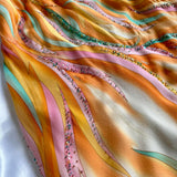 Fantasy Orange Rainbow Elegant Exquisite Beading Long Chiffon Ball Gown Evening Dress Party Dress Prom Dress HZ1023