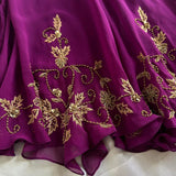 ??? Dark Purple/Green Shiny Beautiful Vintage Gorgeous Fashion Elegant Delicate Gold Beaded Midi/Short Chiffon Flowing Homecoming Dress Prom Dress Evening Dress Birthday Wedding Guest Party Dress Prom Dress HZ1023