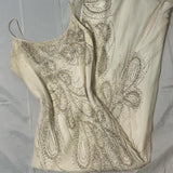 Cream White Vintage Elegant Exquisite Beaded Fairy Dress Ball Gown Evening Dress Date Holiday Party Dress Wedding Guest Dress HZ1023