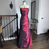 Fuchsia Vintage Fashion Stunning Elegant Exquisite Beaded Long Satin Formal Prom Dress Evening Dress Birthday Party Dress Ball Gown Graduation Dress HZ1023