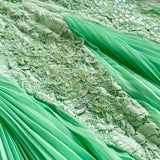 Mint Green Shiny Charming Stunning Unique Fashion Beautiful Elegant Delicate Lace Long Lace Sequin Fairy Ball Gown Evening Gown Birthday Party Gown Prom Gown HZ1023