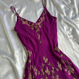 ??? Dark Purple/Green Shiny Beautiful Vintage Gorgeous Fashion Elegant Delicate Gold Beaded Midi/Short Chiffon Flowing Homecoming Dress Prom Dress Evening Dress Birthday Wedding Guest Party Dress Prom Dress HZ1023