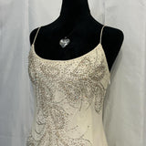 Cream White Vintage Elegant Exquisite Beaded Fairy Dress Ball Gown Evening Dress Date Holiday Party Dress Wedding Guest Dress HZ1023