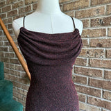 Burgundy Black Retro Fashion Shiny Elegant Spaghetti Strap Long Sequined Ball Gown Evening Dress Birthday Party Dress Prom Dress HZ1023