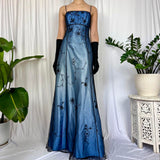 Blue gorgeous fashion retro elegant exquisite beading long chiffon tulle ball gown evening dress party dress prom dress HZ1023