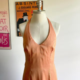 Orange Pink Fashion Elegant V-neck Halter Backless Lace-up Long Tulle Ball Gown Evening Dress Party Dress HZ1023